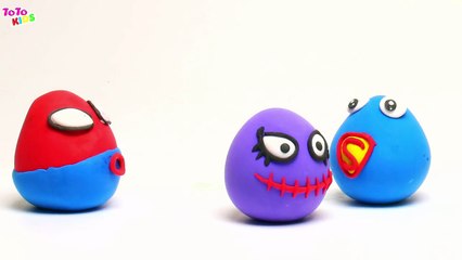 Disney Princess Surprise Eggs Hulk Play doh STOP MOTION videos Learn Colors Finger Family Song