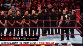 Goldberg and Brock Lesnar meet face-to-face before Survivor Series Raw, Nov. 14, 2016