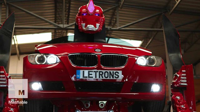 It takes 30 seconds for this BMW to morph into a real-life Transformer