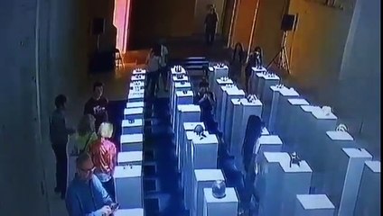 Mulher desequilibra-se ao tirar selfie em galeria de arte e causa prejuízos de 200 mil dólares