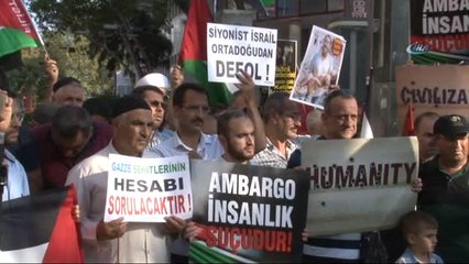 Antalya'da İsrail Protesto Edildi
