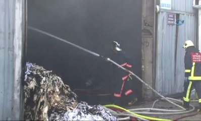 Çatalca'da Tekstil Fabrikasında Korkutan Yangın