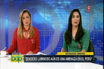 EEUU considera a Sendero Luminoso aún una amenaza interna para nuestro país