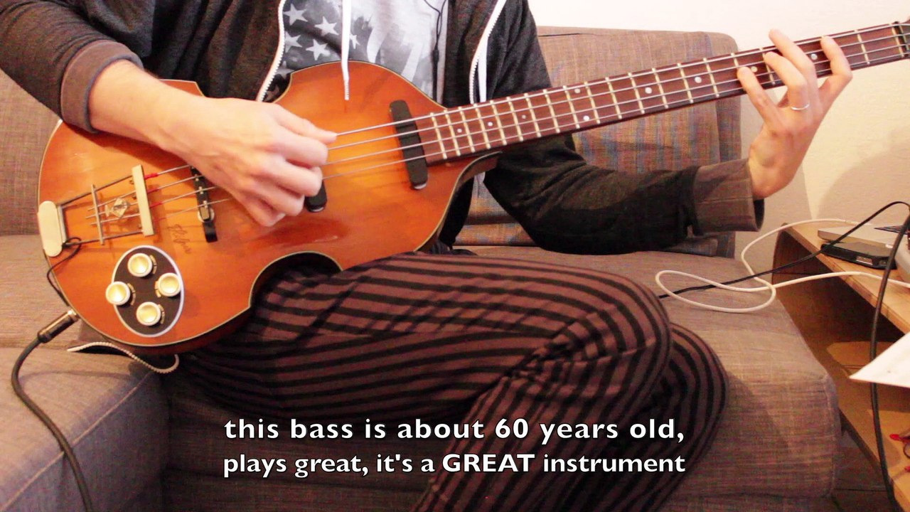 "Long Tall Sally" the Beatles bass line with rare Hofner 57'
