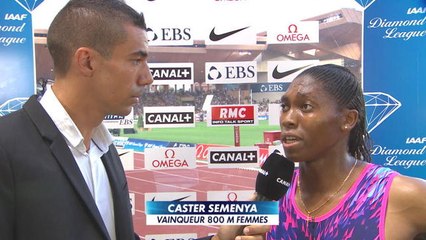Athlétisme - Meeting Herculis - Caster Semenya se confie au micro de CANAL+
