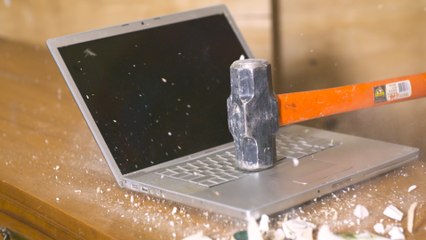 The best way to release stress? Break your computer.