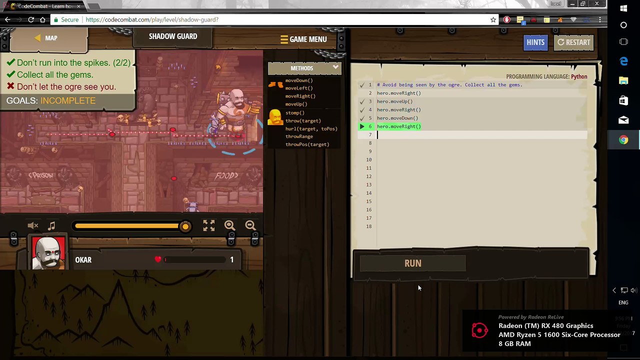 CodeCombat bug