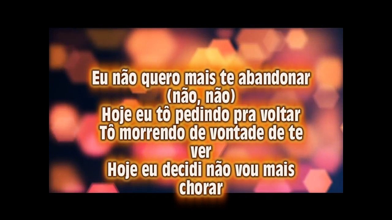 Ton Carfi - Eu Não Quero Mais Te Abandonar (Playback com Legenda)