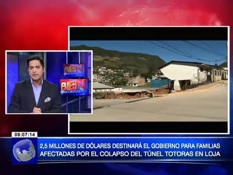 Ministerio de Finanzas indemnizará a familias afectadas por el colapso del túnel Totoras en Loja