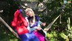 Frozen Elsa & Spiderman vs EVIL ELSA Princess Anna, Joker, Maleficent, Hulk, Superheroes IRL