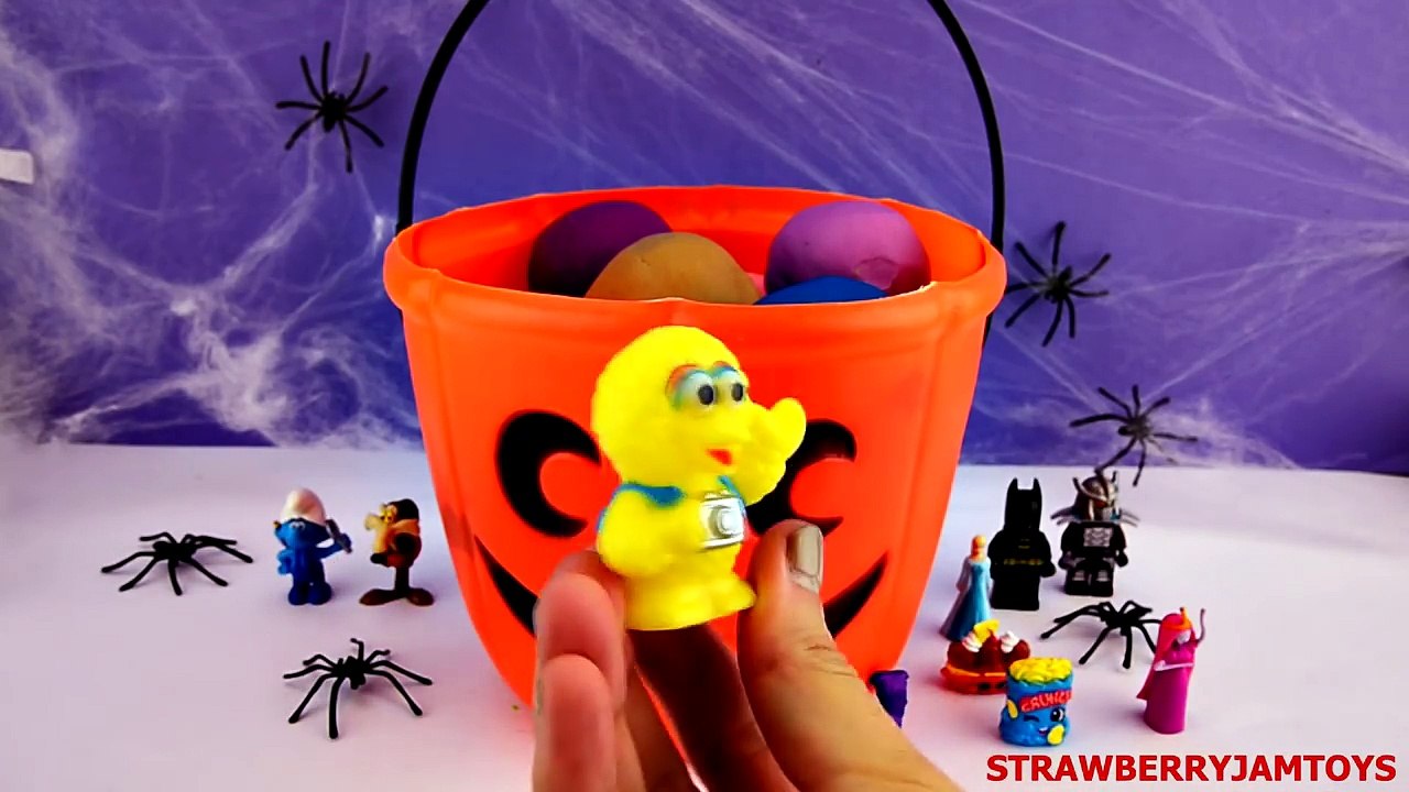 Cars 2 Play Doh Shopkins Minions Spiderman My Little Pony Surprise Eggs by StrawberryJamTo