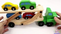 Voiture transporteur un camion jouet apprentissage les couleurs des voitures camions avec en bois jouet pour enfants les tout-petits