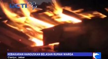 Belasan Rumah Warga di Cianjur Hangus Terbakar