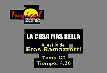 La Cosa Mas Bella - Eros Ramazzotti (Karaoke)