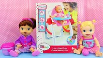 Baby Alive FURNITURE With Doll Bed KidKraft High Chair & Crib   Lucy Eats Baby Food Diaper