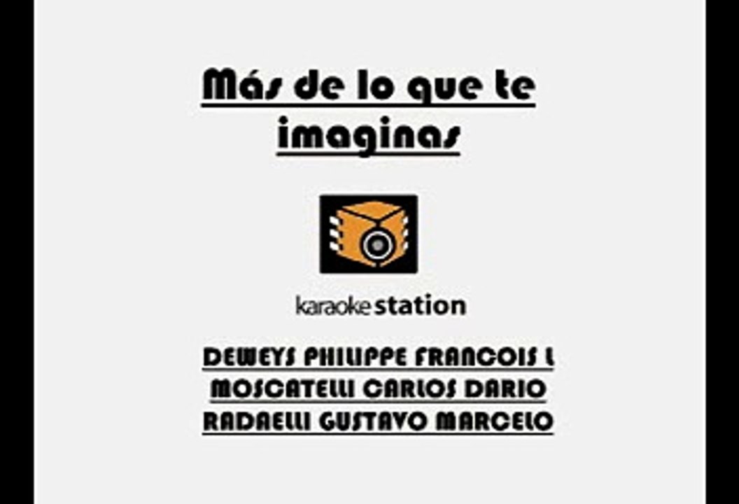 The Sacados - Mas de lo que te imaginas (Karaoke)