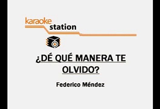 Vicente Fernandez - De que manera te olvido (Karaoke)