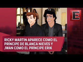 Ricky Martin y Jwan Yosef inmortalizados como príncipes de Disney
