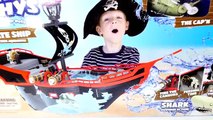 Lil Fishys Shark Attack Pirate Ship Interive Aquarium Playset Unboxing Toys Videos For
