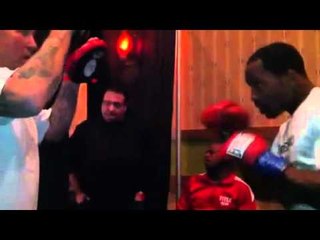 Kevin hoskins in locker room before fight
