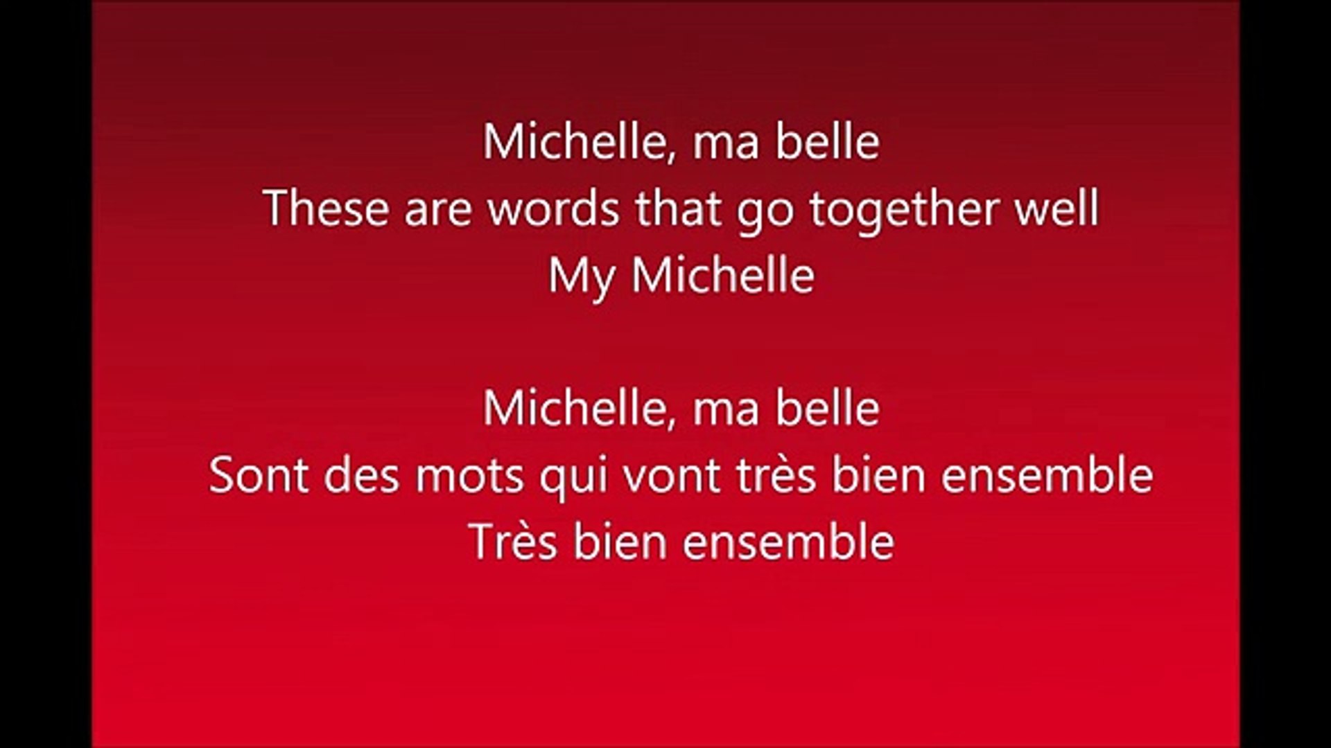 ⁣The Beatles Michelle (Lyrics)