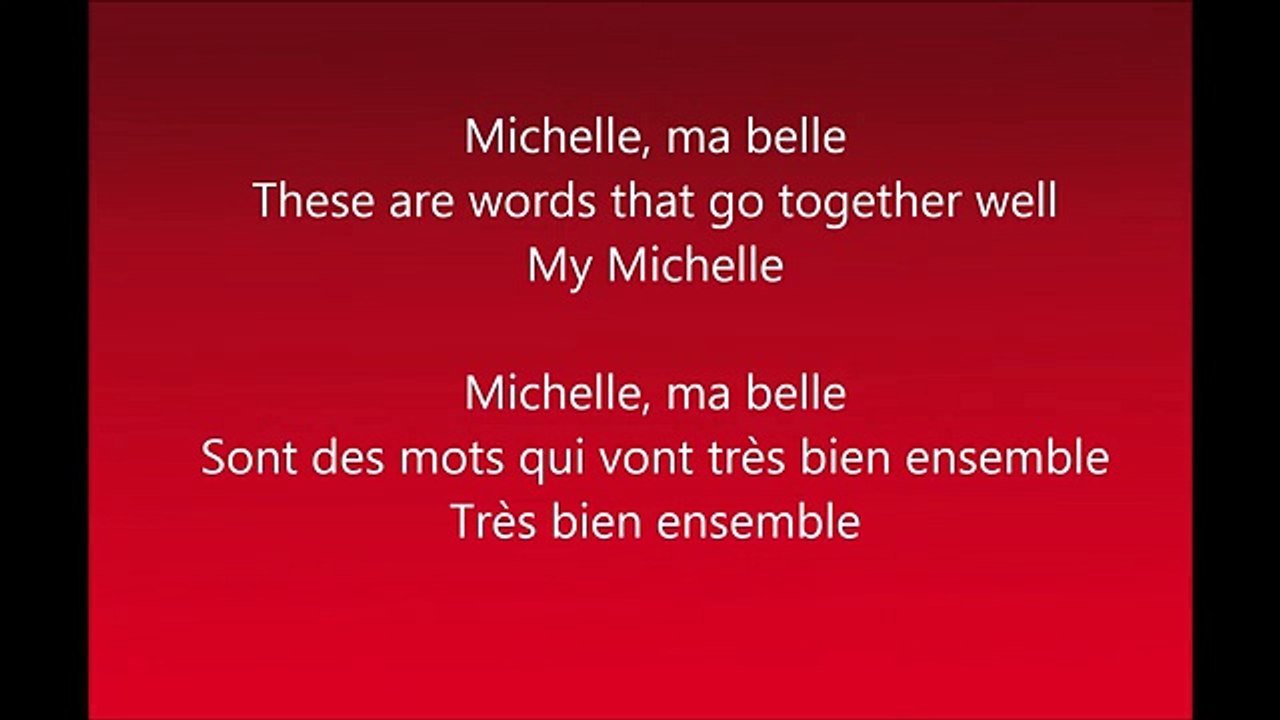 The Beatles Michelle (Lyrics) - video Dailymotion