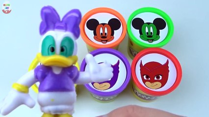 PJ MASKS Learn Numbers Colors in English Balloon Surprise Cups Toys Talking Tom Mickey Mou