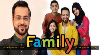 Aamir Liaquat Hussain Family with wife, son & daughter