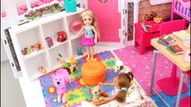 Barbies girls chelsea bedroom *Barbie chelsea study table* Barbie chelsea cute playground