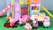 Anniversaire Bonbons chat boueux parc fête porc pâte à modeler Cour de récréation flaques deau Peppa disneycartoys sur