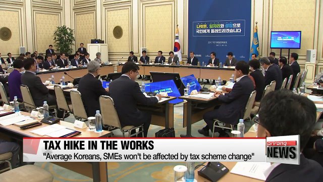 President Moon says it's time to finalize tax scheme, tax hike will be limited to highest income bracket, biggest conglo
