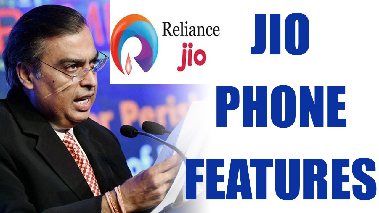 JIO phone launched: Features of the smart 4G ph...