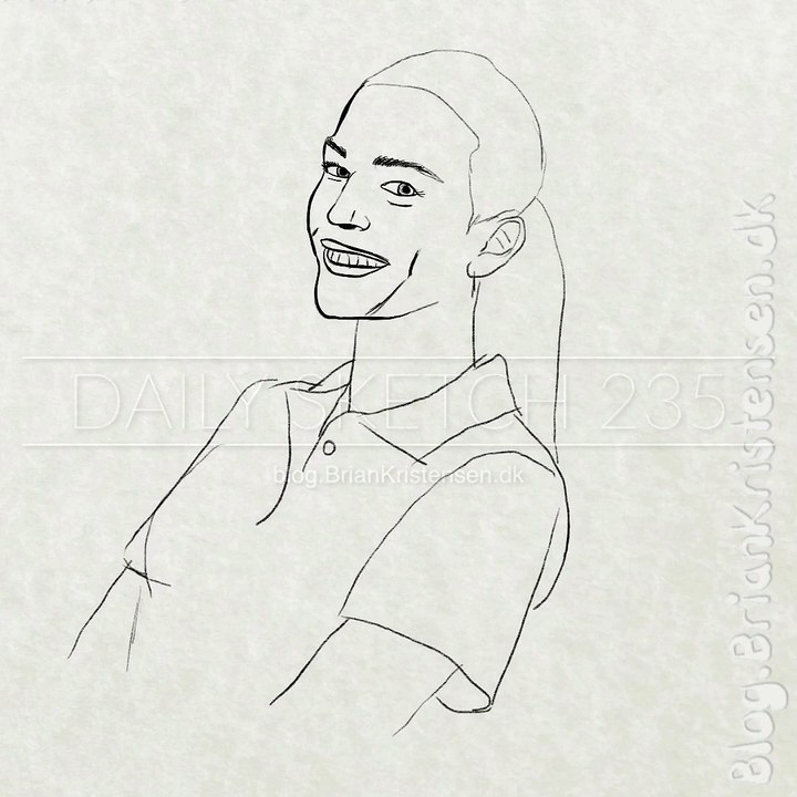 Drawing Smiling Lady