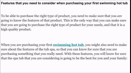 Best Swimming hot tubs