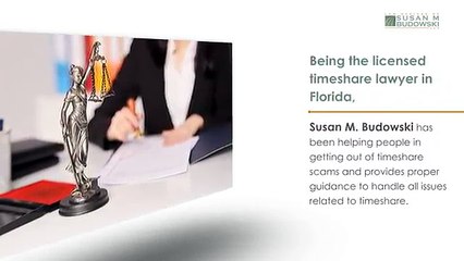 Top-rated Timeshare Attorney - Susan Budowski