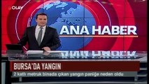 Bursa'da 2 katlı metruk binada yangın (Haber 21 07 2017)