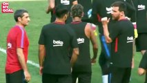 Suarez punit Neymar pour son retard à l'entraînement