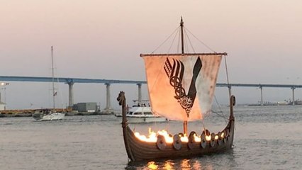 45-Foot Viking Longship Set Ablaze During San Diego Comic Con