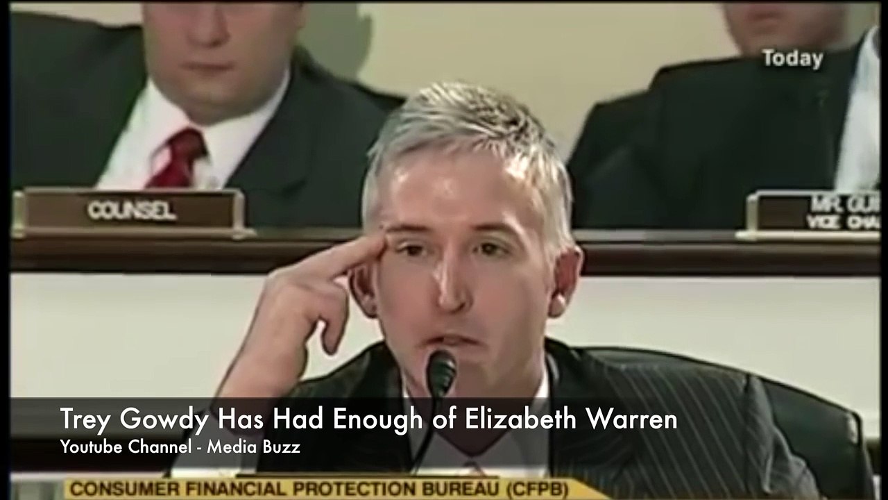 Trey Gowdy Fed Up with Elizabeth Warren! says Answer the Question! then says I GIVE UP!