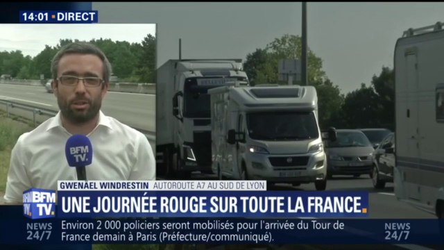 Circulation très dense sur les routes, 556 km de bouchons recensés à la mi-journée