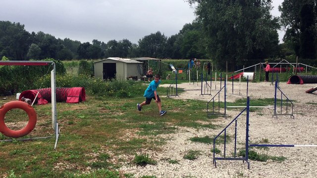Ethan Plaize et Gailor sur un parcours d'agility