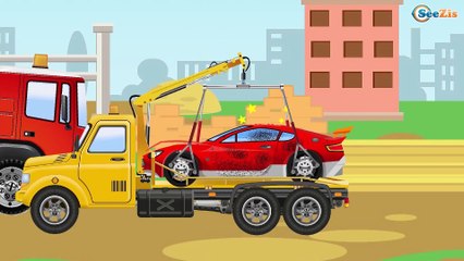 NEW Kids Cartoon: The Ambulance w The Police Car in the City - Emergency Car Cartoons for children