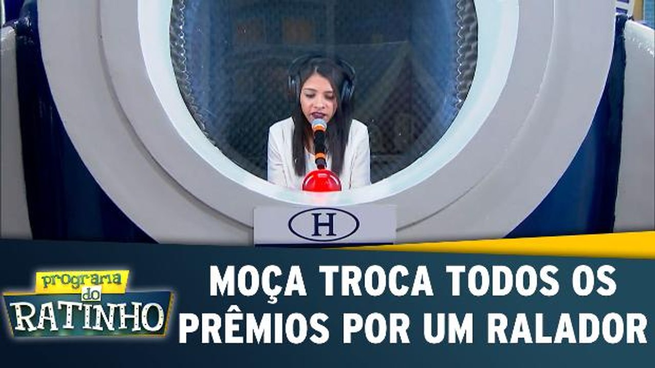 Moça troca todos os prêmios por um ralador - 21.07.17
