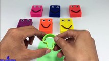 Couleurs pâte visage pour amusement amusement enfant Apprendre moules jouer avec Smiley rectangle animal moldscreative