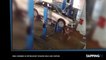Deux hommes écrasés sous une voiture dans un garage, les images chocs (Vidéo)