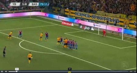 Miralem Sulejmani Fantastic Free Kick Goal - Young Boys vs Basel 2-0  22.07.2017 (HD)