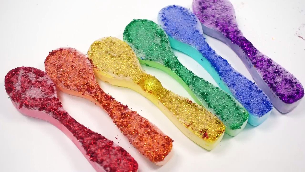 How To Make Colors Spoon Ice Jelly Slime DIY Clay Play
