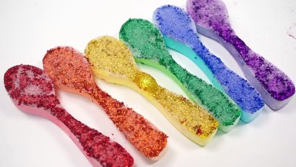How To Make Colors Spoon Ice Jelly Slime DIY Clay Play
