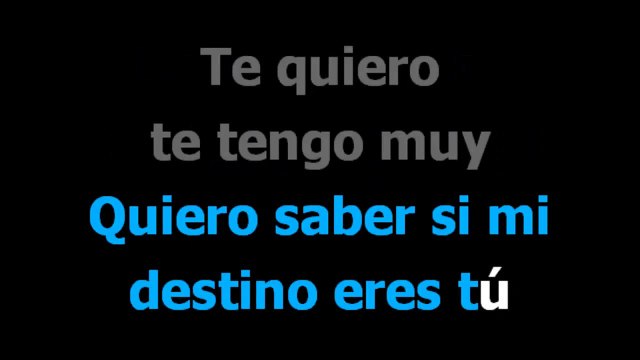Mi destino eres tu - Lucero - Karaoke - Letra