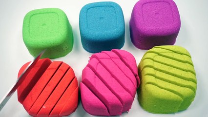 How To Make Colors Cube Kinetic Sand Modeling Learn Colors Baby Doll Bath Time